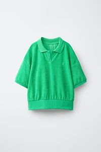 ENSEMBLE POLO ET BERMUDA EFFET SERVIETTE