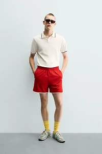 REGULAR FIT CONTRAST KNIT POLO