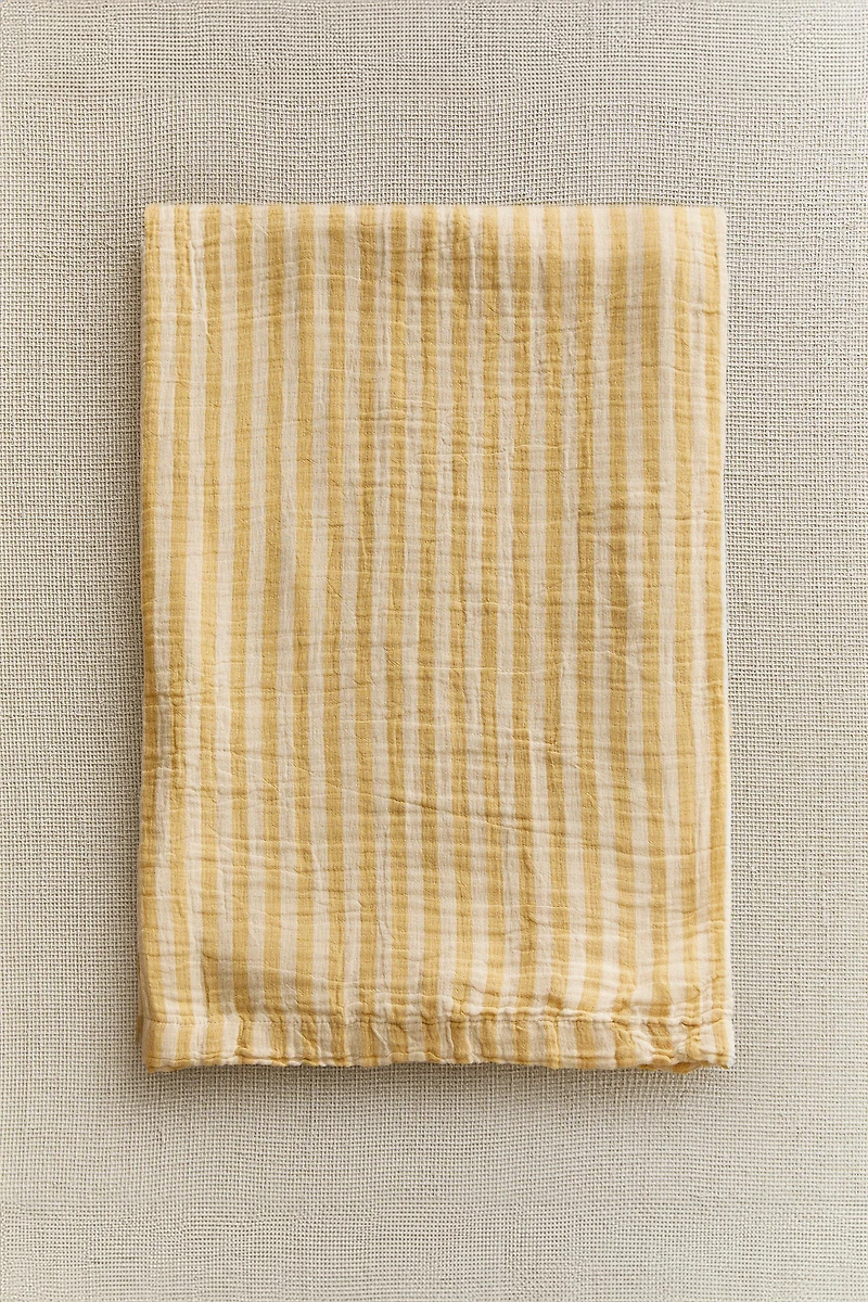 PLAID GAZE DE COTON RAYURES