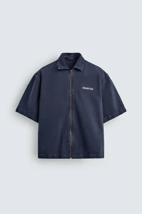 RELAXED FIT ZIP OVERSHIRT