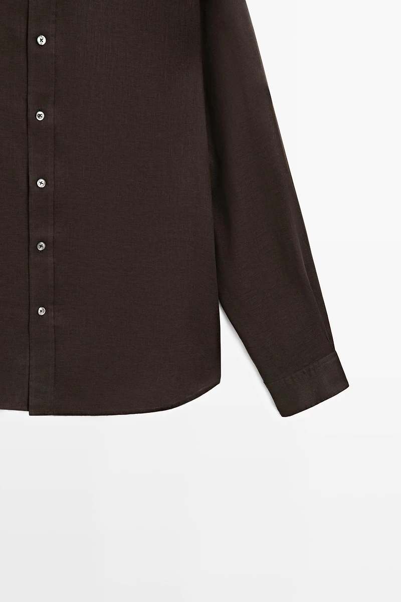 Regular fit 100% linen shirt