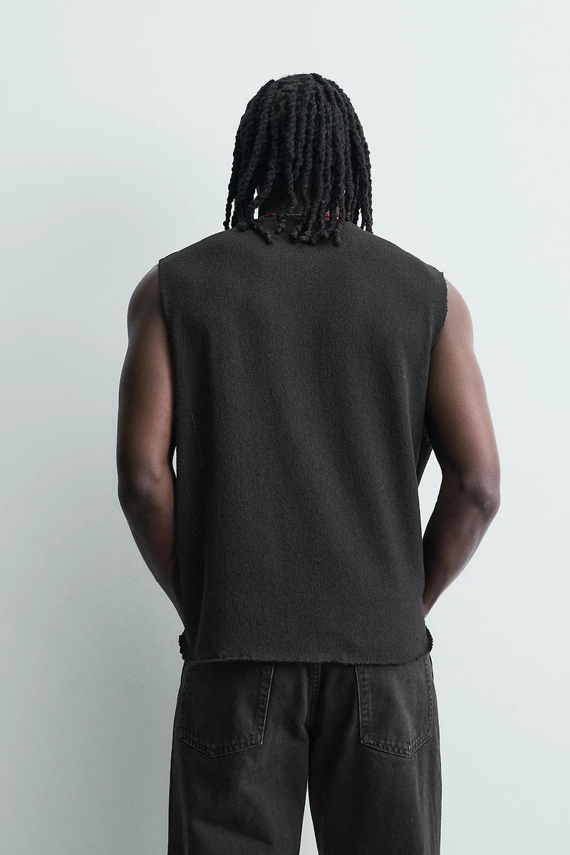 TEXTURED KNIT TANK TOP