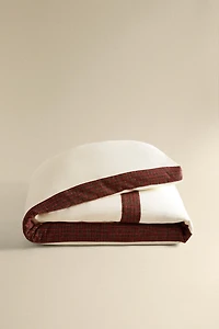 CHRISTMAS LINEN DUVET COVER WITH BORDER