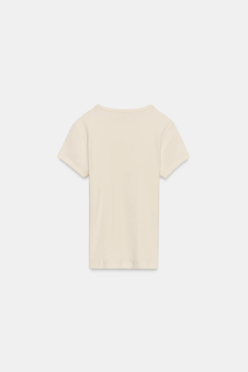 RIBBED SHORT SLEEVE T-SHIRT