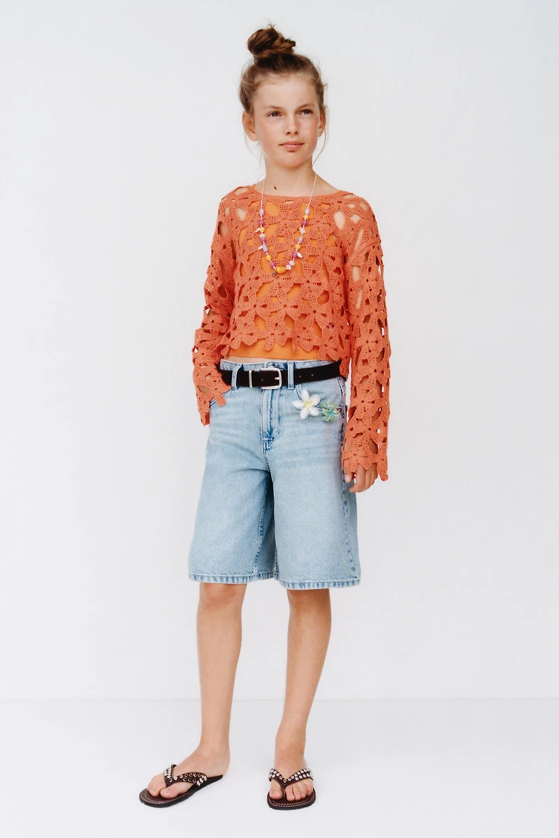 FLORAL CROCHET JUMPER