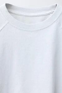 ENSEMBLE T-SHIRT ÉPAIS ET LEGGING FLARE CÔTELÉ EFFET DÉLAVÉ
