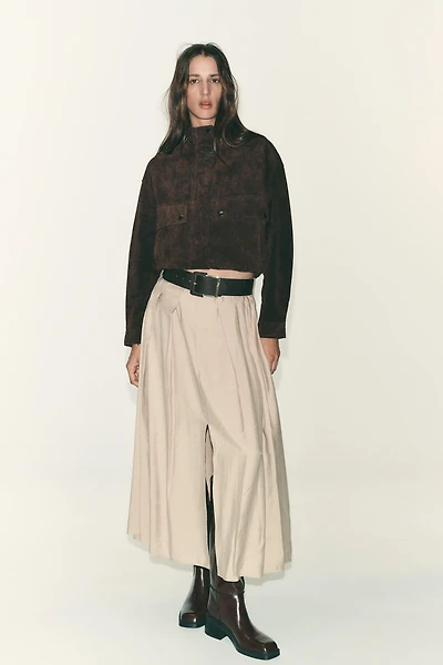 JUPE MI-LONGUE CEINTURE