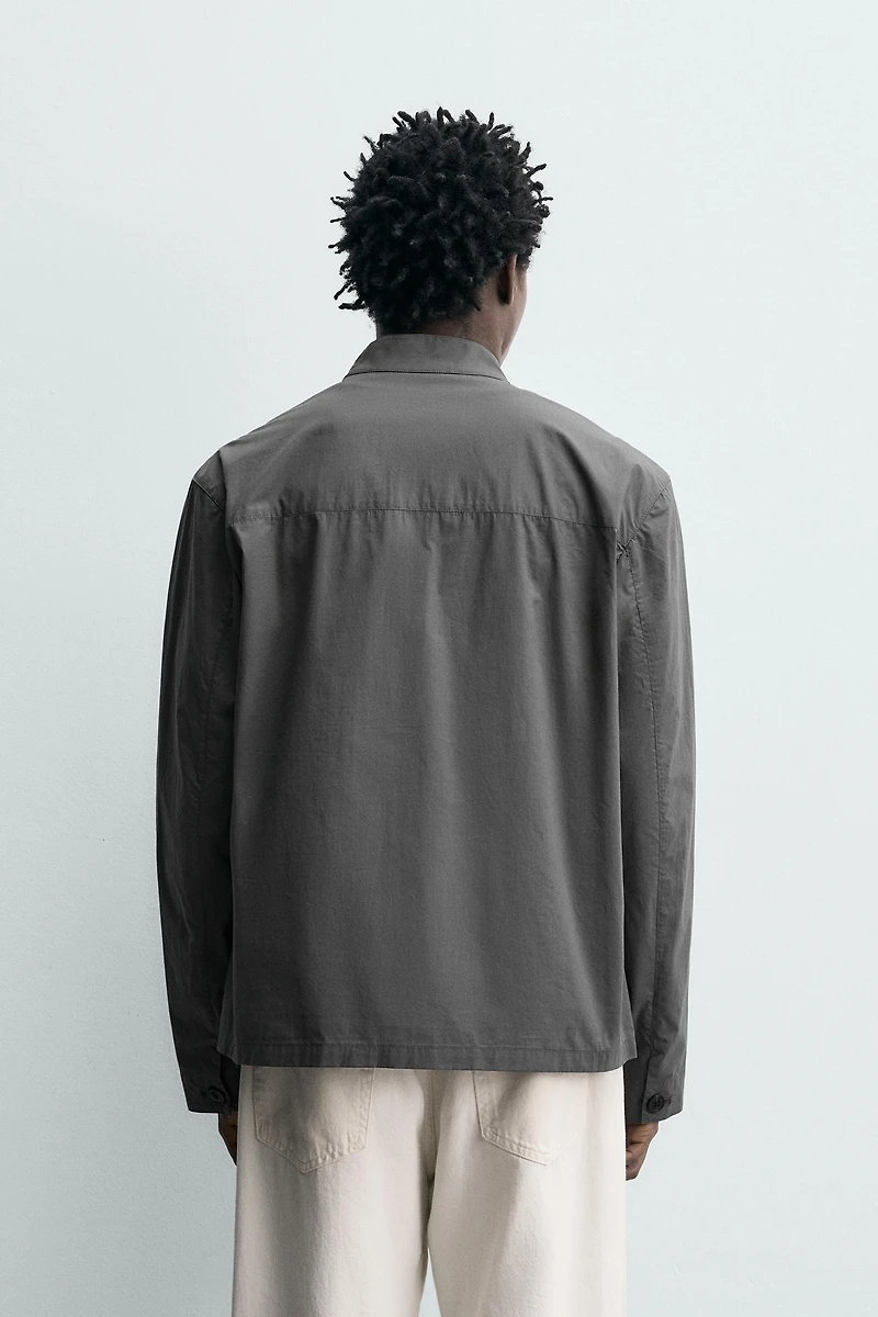 SURCHEMISE EN COTON À POCHES