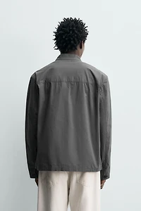 SURCHEMISE EN COTON À POCHES