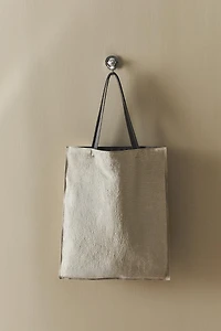 REVERSIBLE GINGHAM CHECK FABRIC SHOPPER BAG