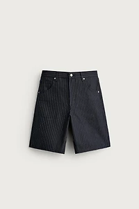 PINSTRIPE BAGGY FIT SHORTS