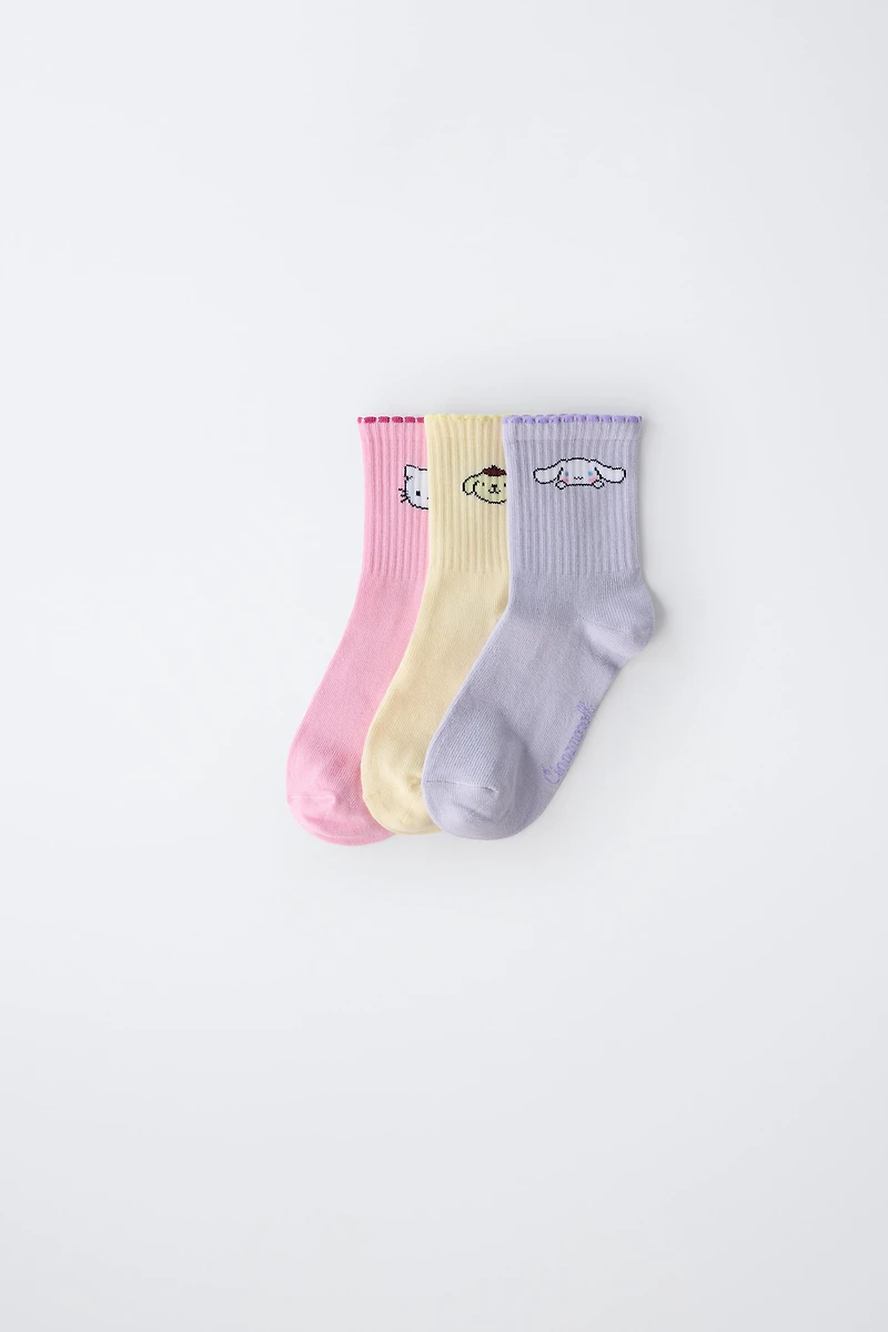 THREE-PACK OF HELLO KITTY AND FRIENDS © SANRIO MID-CALF SOCKS