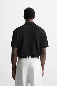 GEOMETRIC JACQUARD POLO SHIRT