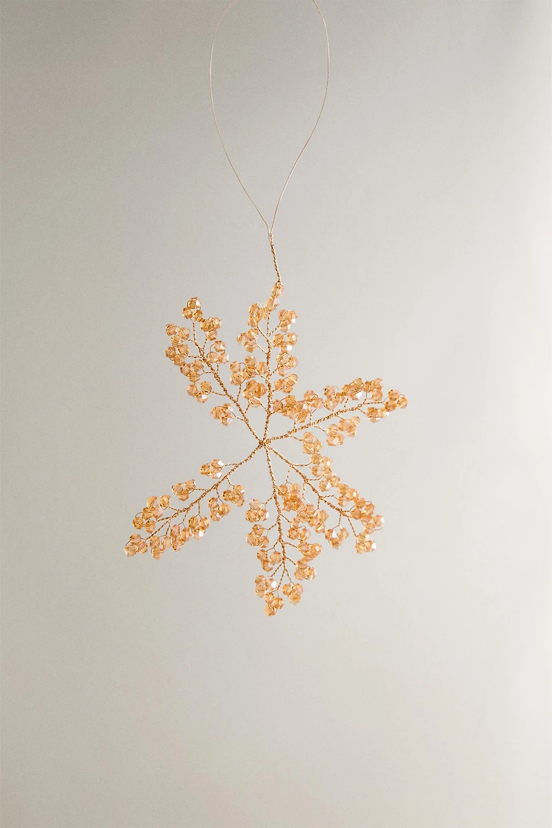 CHRISTMAS TREE FLOWER ORNAMENT WITH BEADS