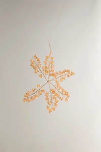 CHRISTMAS TREE FLOWER ORNAMENT WITH BEADS