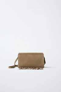 FRINGED LEATHER BAG