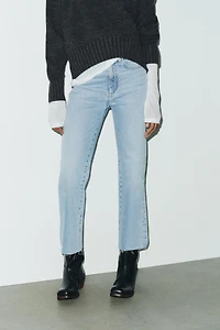 TRF HIGH-WAISTED CROPPED FLARE JEANS