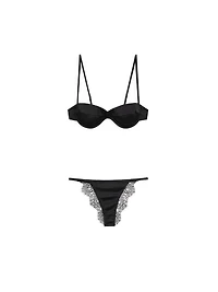 Bandeau top with underwire and seam detail
