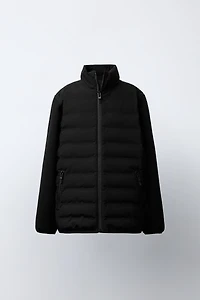 PUFFER JACKET WITH NEOPRENE SLEEVES