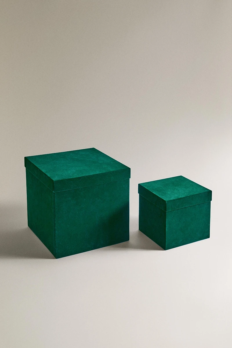 BOÎTE CARRÉE VELOURS NOËL