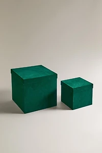 BOÎTE CARRÉE VELOURS NOËL