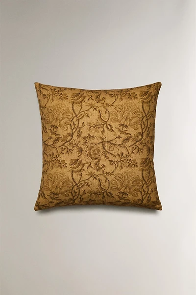 FADED PRINT THROW PILLOW COVER