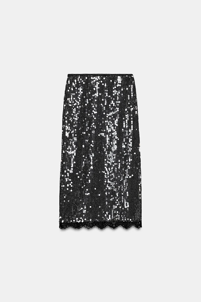 Top Zara Pailleté Cuivre - Modèle Crop Sans Manches, Taille M, Jamais Porté