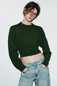 PULL COURT EN MAILLE UNIE