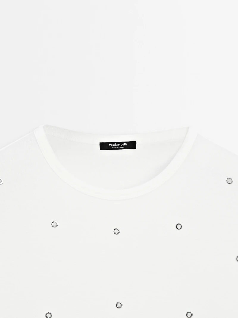 T-shirt oversize avec œillets