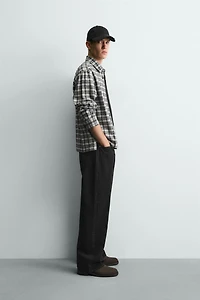 CHEMISE À CARREAUX EN FLANELLE BRODÉE