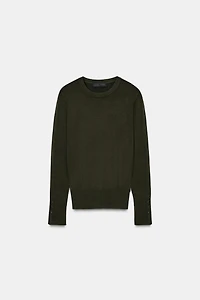 BASIC PLAIN KNIT SWEATER