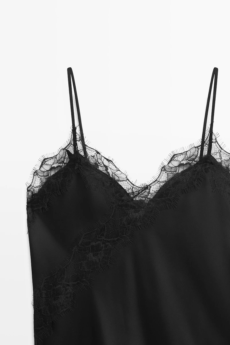 Asymmetric thin strap camisole top