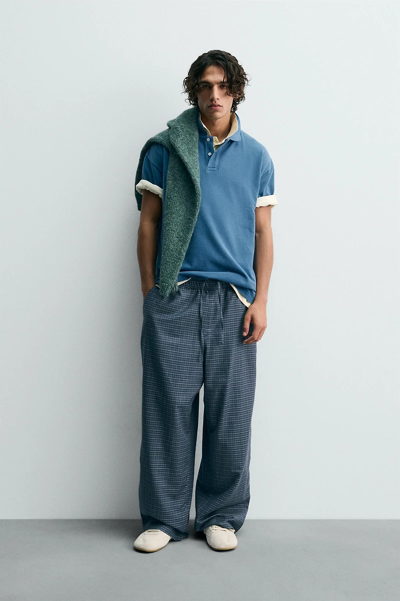 PANTALON BAGGY À CARREAUX