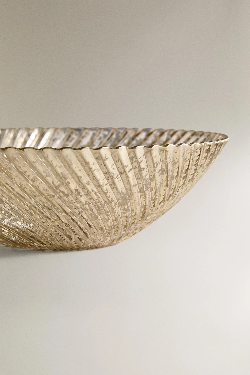 CHRISTMAS SHINY GLASS SALAD BOWL