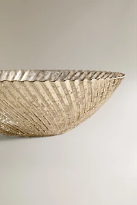 CHRISTMAS SHINY GLASS SALAD BOWL