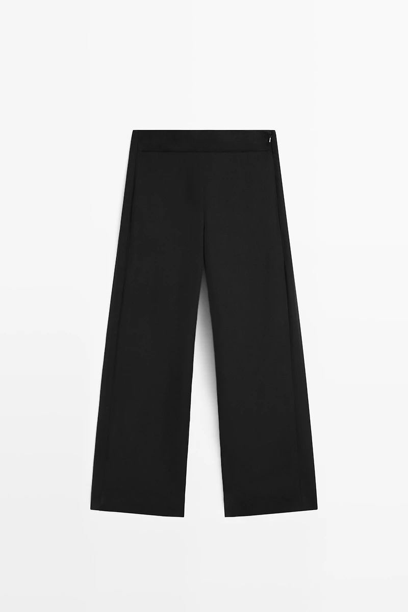 Straight-leg flowing pants