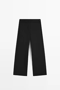 Straight-leg flowing pants