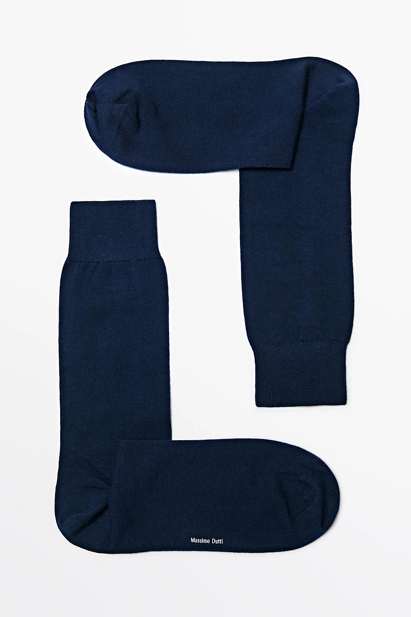 Chaussettes en maille lisse de coton mélangé