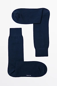 Chaussettes en maille lisse de coton mélangé