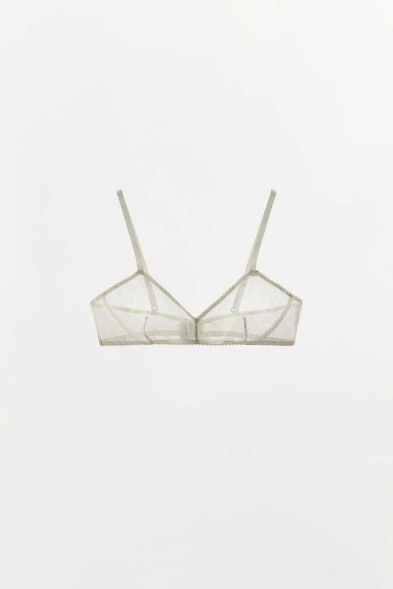 POLKA DOT MESH BRA