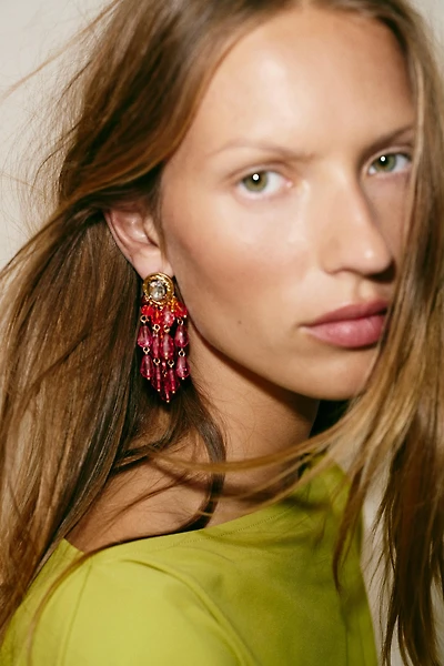 JEWEL BEADED CASCADE EARRINGS