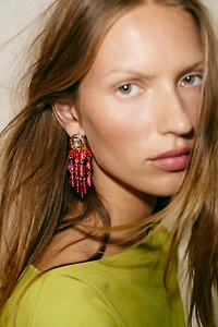 JEWEL BEADED CASCADE EARRINGS