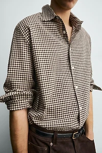 TEXTURED PLAID SHIRT