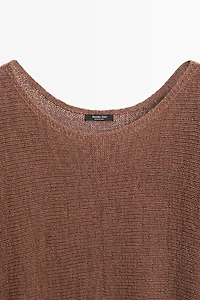 Pull en maille de coton avec ceinture