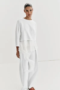 COMBINATION RUFFLE TOP