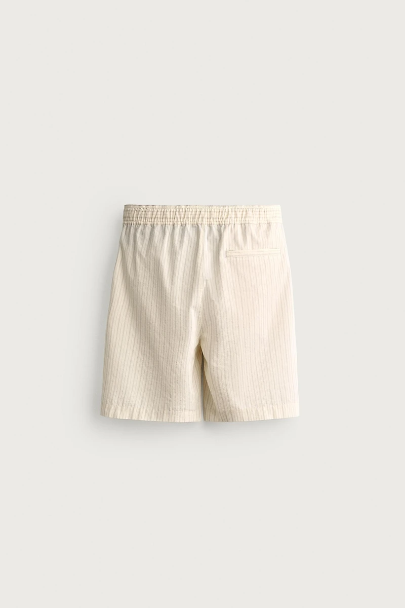 STRIPED RELAXED FIT SHORTS
