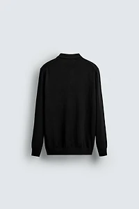 100% WOOL KNIT POLO SHIRT