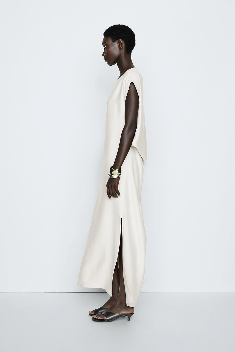 Asymmetrical drape detail dress - STUDIO