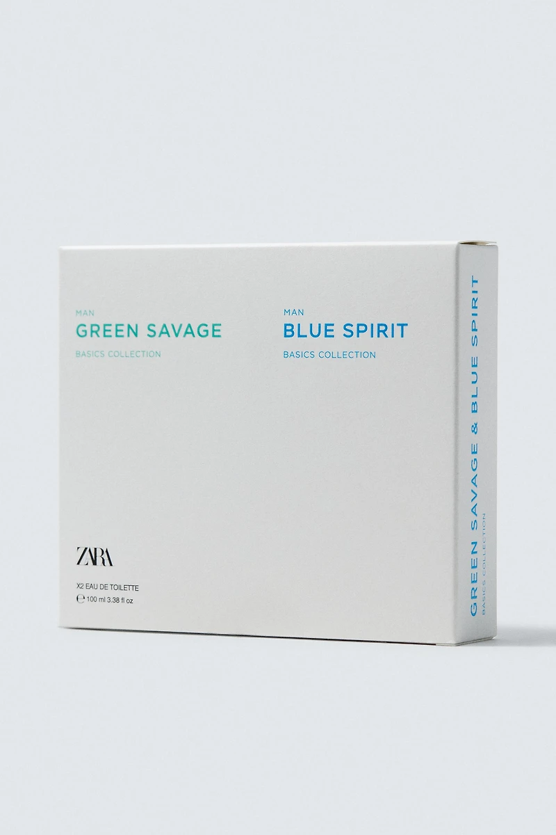 GREEN SAVAGE + BLUE SPIRIT EDT 2X100 ML (3.4 FL. OZ)