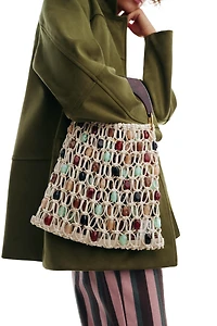 BEADED BUCKET BAG